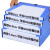 鸣固 ZH4105 PP档案盒A4办公文件资料收纳盒3.55.5cm加厚大容量塑料档案盒 蓝色2cm（50个/箱）