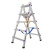 惠世达 可行走人字梯加厚焊接铝合金梯子木工装修专用工程梯折叠梯子备件 2.7米八步梯8.22kg 