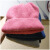 兔毛针织毛线帽子韩国女秋冬季橘粉色保暖护耳双层包头冷帽 黑色 均码（53-58cm)