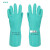绿色丁晴耐油耐酸碱耐溶剂工业防滑防化防水劳保防护手套 耐溶剂手套 L