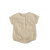 百丽驼美士（BALITOMMS）严选夏款婴幼儿童连体衣服男女宝宝纯色圆领衬衫短袖三角 黑色 66cm