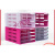 桌面组合抽屉式a4文件收纳盒塑胶办公档案整理柜资料矮柜 2#A4L单抽盒(白色)