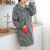 锐麻   围裙厨房女士防水防油长袖韩版工作罩衣成人男女通用 灰色 均码 