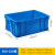 墨申加厚周转箱长方形超大塑料箱储物收纳盒物流筐乌龟养殖胶箱塑料框定制 外径550*410*230 蓝色不带盖