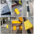 门槛斜坡垫塑料路沿坡台阶垫汽车马路牙子爬坡板道边上坡三角垫 长50*宽40*高17cm黄色