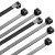 惠翌尼龙黑色塑料捆扎线带束线带 8*400非标5.2mm250条 黑色