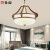 长裕中式客厅吊灯大气圆形餐厅大灯仿古实木灯具创意茶室灯中国风