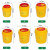 医院用利器盒圆形方形锐器盒加厚医疗废物垃圾桶黄色污物桶垃圾箱回收箱翻盖卫生桶医院诊所损伤性废物利器桶 圆形15L