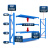 工都 货架仓储置物架多层货物展示架钢制储物架仓库阳台铁架子承重300kg蓝色1500*500*2000mm四层主架