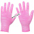 手套干活用的 夏季薄款尼龙线 透气工作耐磨手套劳保弹力 劳工劳 粉色尼龙手套(36双) M