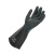 三蝶153工业橡胶手套 加长耐酸碱手套 渔业防水防滑手套卷边 5双 50cm 黑色 定制