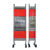 德威狮 不锈钢伸缩围栏 户外施工学校商场安全防护可移动警戒隔离折叠栅栏 红色加厚款带轮高1.2米长3米
