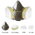 仁聚益KN95防毒半面罩套装 自吸式过滤呼吸器 9204P主体+6002CN滤毒盒(7件套)