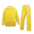 代尔塔407003分体式连帽涤纶雨衣套装定做PVC涂层透气内置防风挡片黄色 L 