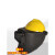 埠帝高空作业电焊面罩配安全帽式电焊帽氩弧焊头戴式面屏焊工专用可卸 安全帽有红色黄色蓝色
