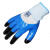 谋福（CNMF）工地工厂煤矿劳保浸胶挂胶手套 防滑套防护手套 （半挂丁兰加强指N519） （1打） 