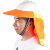 GJXBP夏季透气安全帽遮阳帘施工工地防晒帽遮阳板大沿帽劳保 V型透气款黄安全帽