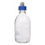 翌哲 补料瓶 不锈钢盖高硼硅蓝盖试剂瓶 耐高温 玻璃溶剂储存瓶 实验耗材 大号500ml双通φ8-φ10 