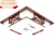 KEDOETY新中式客厅灯现代简约卧室灯Led灯方形实木羊皮灯具中国风 红色 30*30白光15.瓦