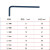 超精细0.71 0.89 1.27MM内六角扳手M-7M黑色平头0.71-3MM 单独1支2MM(全长58MM)