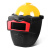 高空作业电焊帽式面罩配安全氩弧焊头戴式焊工专用卡扣全脸防护 【盾式】-【红框】高空面罩