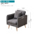 家逸布艺沙发 透气棉麻客厅家具组合套装懒人北欧现代简约小户型布沙发 单人沙发RF-SF058