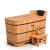 定制泡澡木桶沐浴桶儿童实木洗澡木盆木质带盖大人小浴室家用 [升级配]长0.米带盖