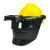 高空作业电焊面罩氩弧焊变光头戴式插配安全帽面屏电焊帽焊工 白安全帽+变光款 插槽式高空面