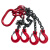 俱威 起重吊链 吊钩吊环挂钩起重链条吊索具起重工具 1吨1米4钩 XWJ01C