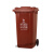 240升干湿分离户外垃圾桶带盖超大号容量商用环卫小区室外分类箱 灰色30升加厚桶(无轮)-其他垃圾