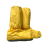 防酸碱鞋套液体实验室化学品防护靴套pvc防水防滑防滑底脚套 黄色1双 均码
