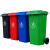 采易乐 户外垃圾桶 商用大号加厚工业环卫分类垃圾桶小区物业带盖翻盖带轮塑料果皮箱 120L红色03684