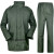 分体绿雨衣橄榄绿抢险救援户外保安执勤制式徒步雨衣 单位绿雨衣有口袋 XL