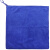 兰诗（LAUTEE）QJ-300 方形纤维毛巾酒店物业清洁抹布带挂钩方巾30*30厘米 宝蓝10条装