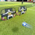 军楚便携式儿童足球门足球网可折叠移动足球门足球架 黑色人形