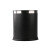 舒弗 椭圆形黑色烤漆垃圾桶 不锈钢垃圾桶无盖 单层塑料225*260MM 单位：个