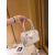 酷奇袋鼠（KUQIDAISHU）女包流行小众时尚大容量韩系枕头包包2024新款手提包 奶油白