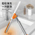 魔术扫把扫地硅胶神器地刮地板拖把厕所浴室卫生间刮挂水板器 热带橙45cm硅胶款不锈钢可伸缩