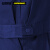 安赛瑞 春夏短袖劳保工作服套装（含裤子）夏季透气劳保服 加厚半袖劳保服 深蓝色 L  11294