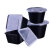 苏识 一次性打包餐盒 1000ml正方形 黑色 300套/箱 箱 11210194