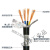 嘉博森国标RVVP2 3 4芯屏蔽线0.3 1.5平方信号电缆软控制rvv屏蔽 4芯0.75平方(外径6.6mm) 一米价