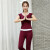 慕兰欧新款瑜伽服女广场舞蹈健身服女运动套装女形体服服三件套 工字背酒红色七分袖套装 XXL（120-130斤）