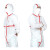 3M 4565白色带帽红色胶条连体防护服L 1件 防尘液态化学品喷洒 实验室工业清洁作业