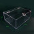 DEDH丨亚克力透明盒子带锁储物盒翻盖收纳箱；25*20*12