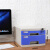 桌面文件夹收纳盒A4加厚带锁抽屉式办公室整理盒收纳箱资料柜多层定制 大四层蓝色