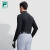 斐乐（FILA）官方男子针织长袖POLO衫冬新款基础高尔夫运动上衣 深黑-BK 165/88A/S