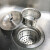 洗菜盆水槽塞子水槽漏斗垃圾过滤网下水器厨房洗碗池不锈钢提笼盖 中号盖子-8.7cm
