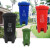 月桐（yuetong）YT-HWJT09环卫塑料脚踏分类垃圾塑料桶240L红 740×580×1060mm  塑料