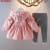 晴问 1周岁女宝宝春季套装2女童装婴幼儿衣服春秋季小女孩外套三件套0 粉红色 80(1岁左右)