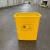 无盖垃圾桶黄色小废物诊所大号厨房用10小容量塑料桶 12L无盖灰1个